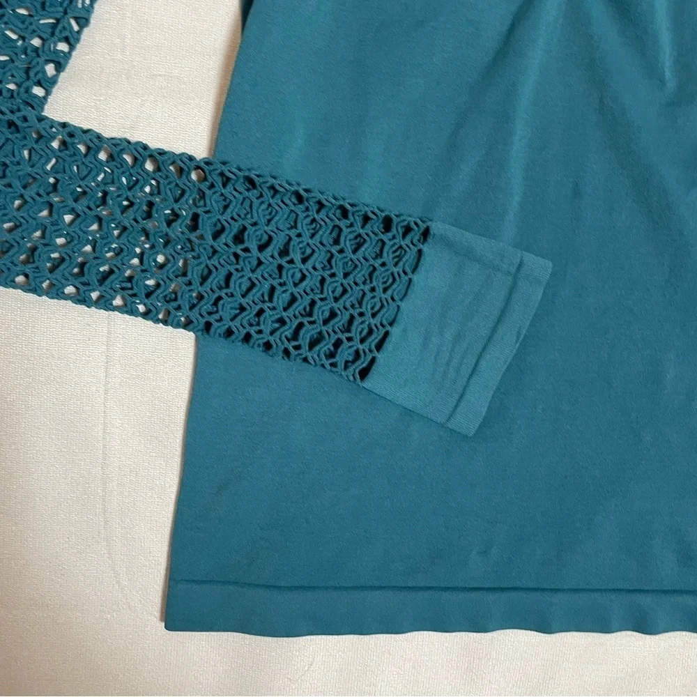 New Free People Conversation Starter Long-Sleeve Cami Teal Size M/L
